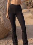 Core Sculpt Midnight Black Flare Pants
