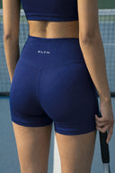 Bleu Nuit Ribbed Active Shorts image 2