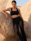 Core Sculpt Midnight Black Flare Pants